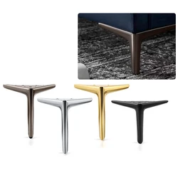 Juego de patas para muebles de sala de estar, paquete de 4 Patas de Metal para sofá, soporte lateral para mesa, carga de 600KG