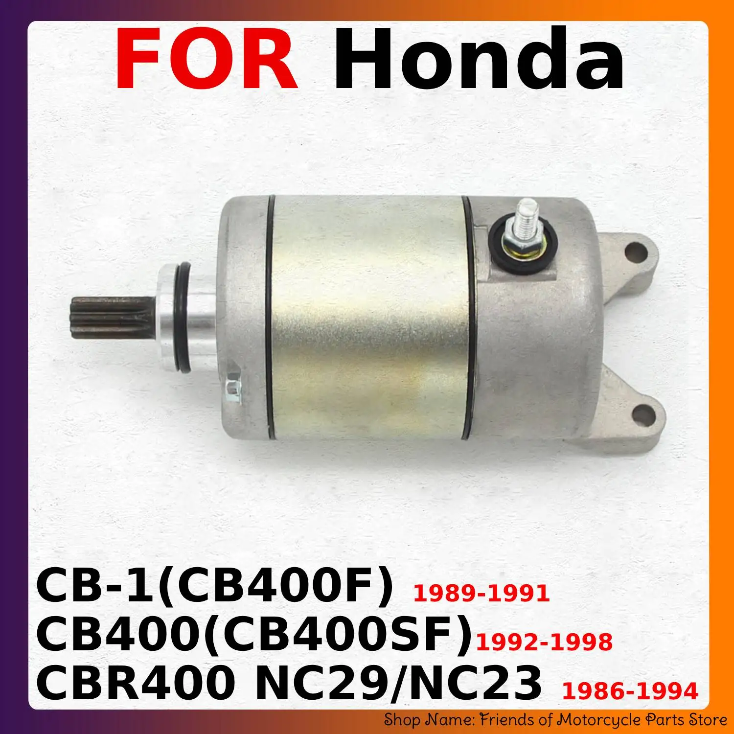 Motorcycle Engine Starter Motor For Honda XR250 / Honda CBR400 NC29/NC23 1986-1994 / CB400(CB400SF)1992-1998  / CB-1(CB400F)