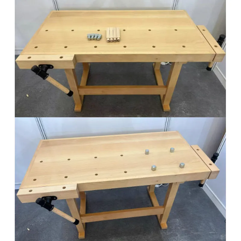 خشب الزان للأطفال الكبار النجارة الجدول منضدة طاولة خشبية صلبة متعددة الوظائف عملية الجدول خشب متين لتقوم بها بنفسك منضدة العمل