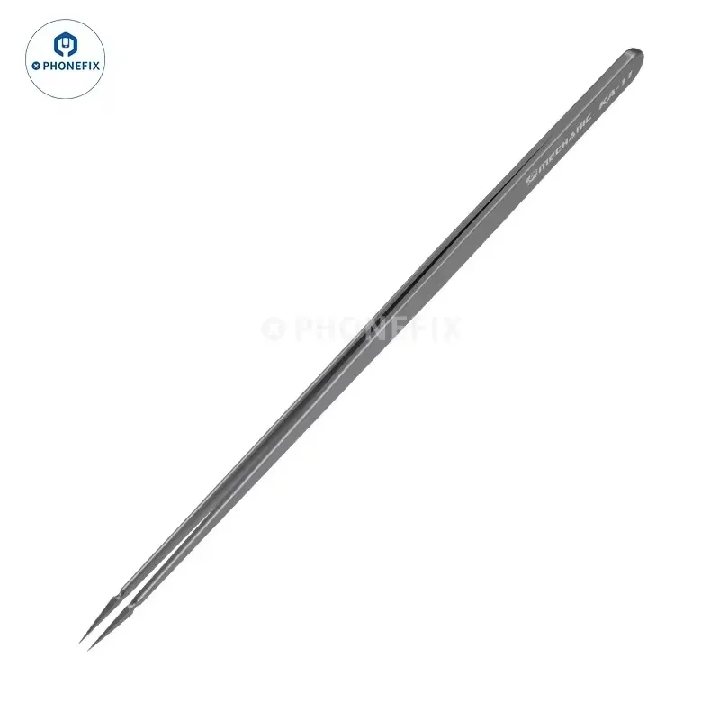 MECHANIC KA-11 High Hardness Stainless Steel Micrometer Tip Tweezers Non-magnetic Precise Fly Wire Phone Electronic Repair Tool