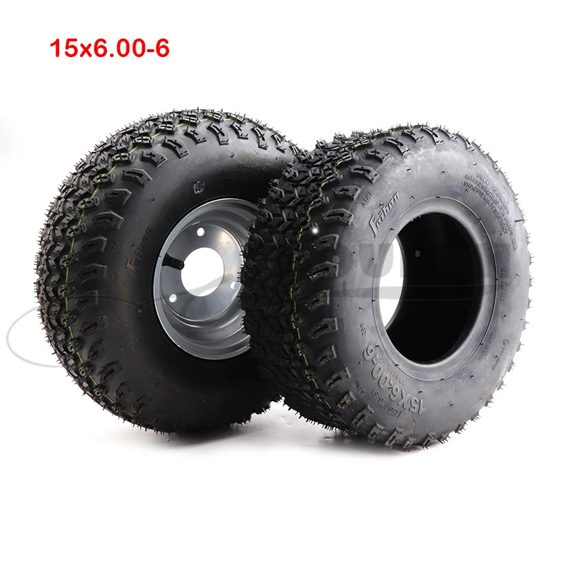 

new 15X6.00-6 Wheel Fits for Karting Go Kart lawn mower ATV UTV Motorcycle Rim with Tubeless Tire accessories