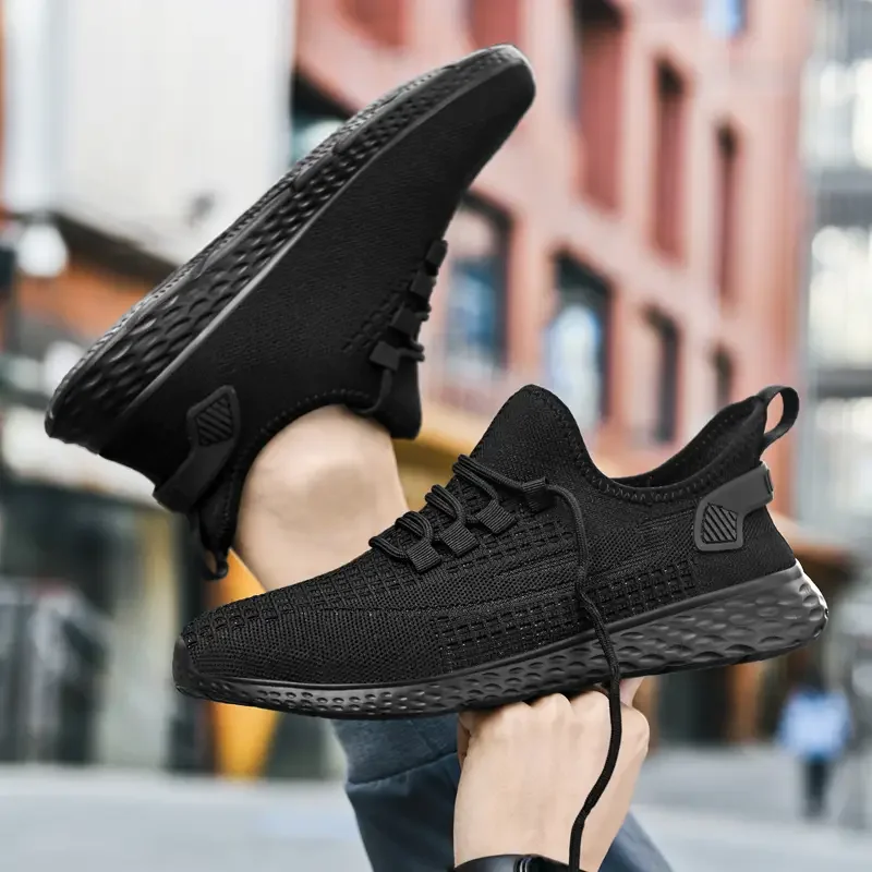 

Men's Anti Slip Walking Thick Soled Lightweight Platform Jogging Comfortable Training Running Casual Mesh Shoes Tenis Masculino