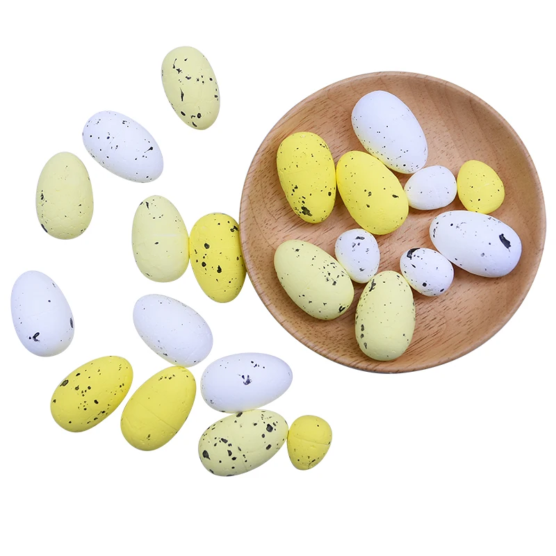 Happy Easter Party Ornament Rattan Weaving Simulation Birds Nest And Mini Colored Foam Easter Eggs DIY Home Party Decor Supplies