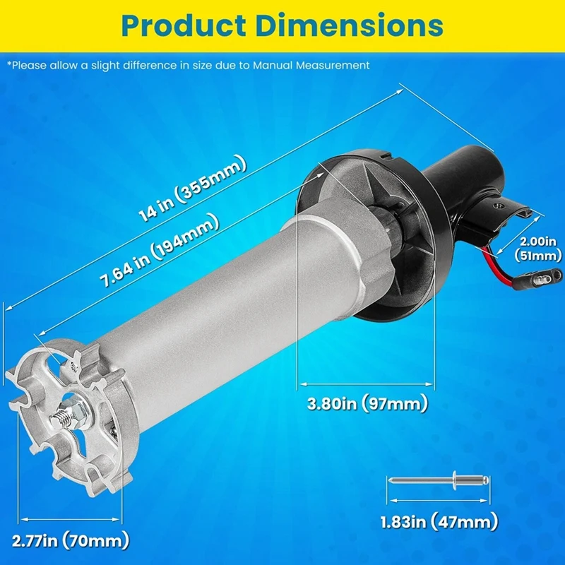 3310423.209U For Dometic 9100 Power Rv Awning Motor Torsion Assembly Rh Durable Easy Install