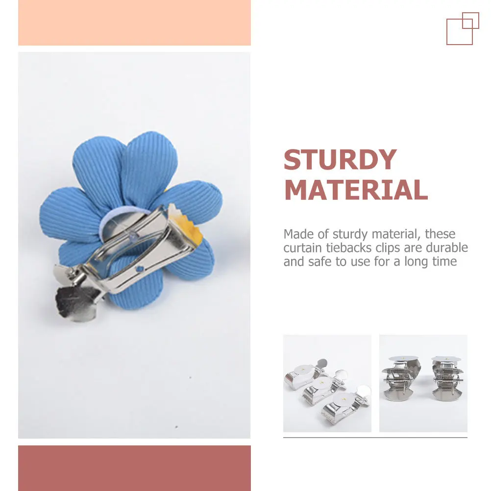 

10Pcs Curtain Tieback Clamps Sturdy Binding Clip for Drapes Tapestries Easy Install Living Room Bedroom Decor Curtain Accessory