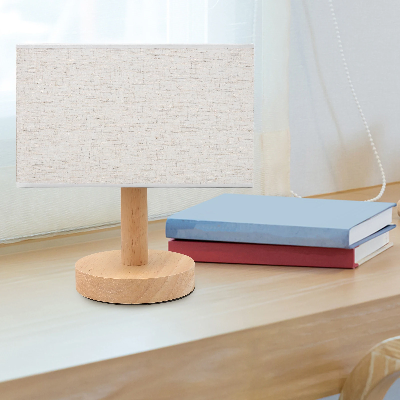 

Linen Lamp Shade Cloth Light Cover Dustproof Decorative Lampshade for Home Bedroom Study Hotel Library Easy Install Practical