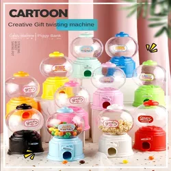 1Pcs Mini Candy Machine Dispenser Kid Pretend Play Vending Machine Coin Money Saving Box Piggy Bank for Birthday Gift kids Favor