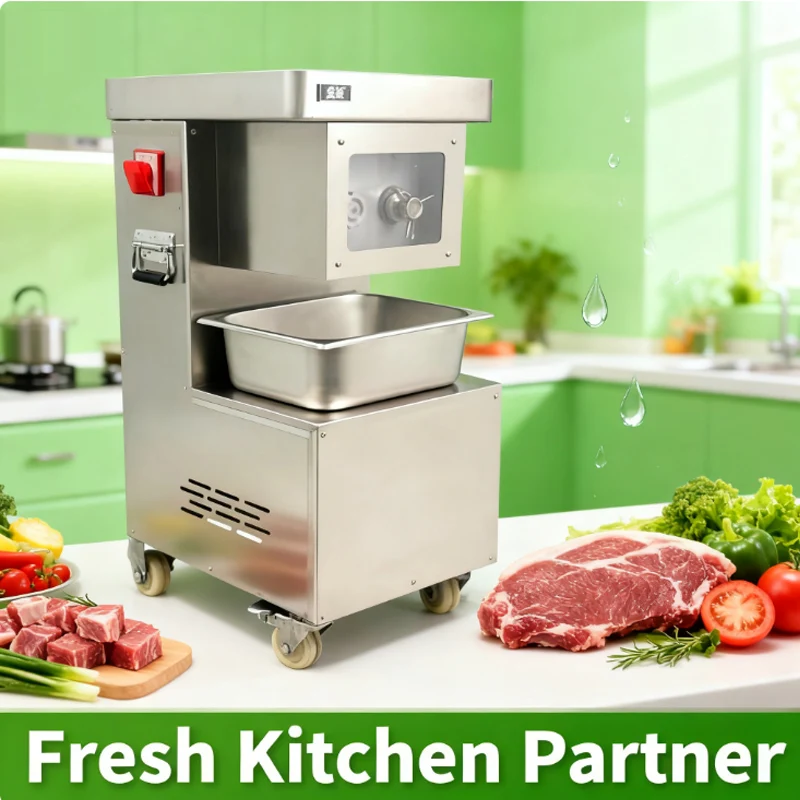 

Desktop Fresh Meat Slicer Automatic Meat Cutting Machine For Restaurant Canteen