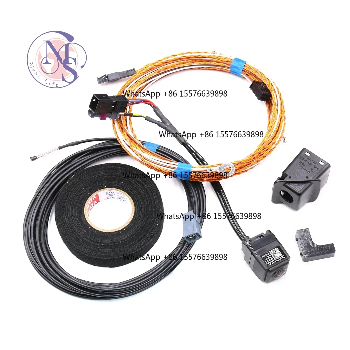 5Q0980556B Trunk Handle Rear View Camera, Dynamic Guidance Line with Wiring Harness for SEAT LEON MK3