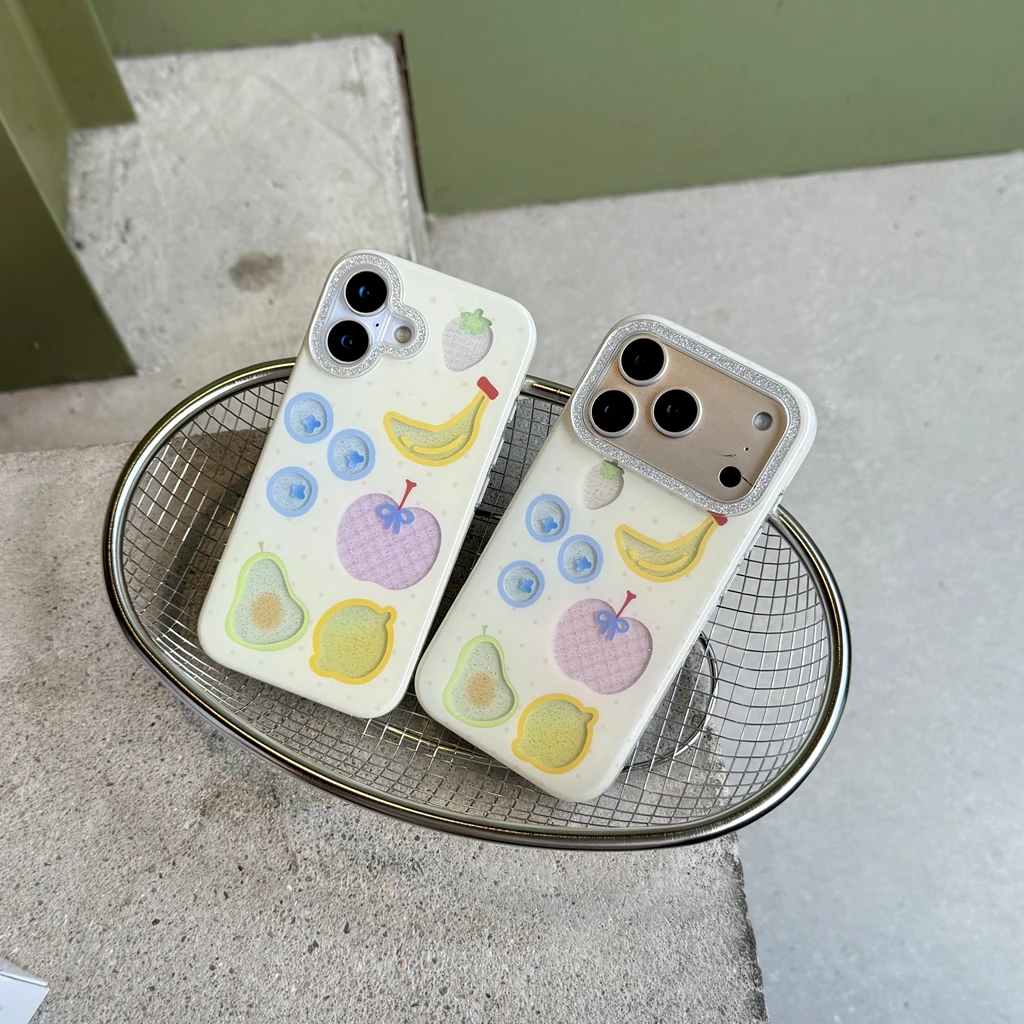 الإبداعية الطازجة الجوف خارج الفاكهة بريق إطار صور للصدمات واقية غطاء الهاتف آيفون 17 16 15 14 برو ماكس #1