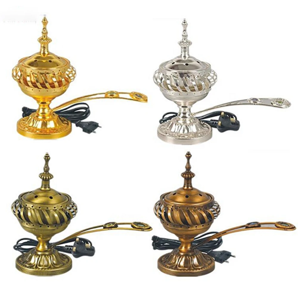 

Electric Metal Bukhoor Burner Oud Incense Burner Gift for Muslim Traditions