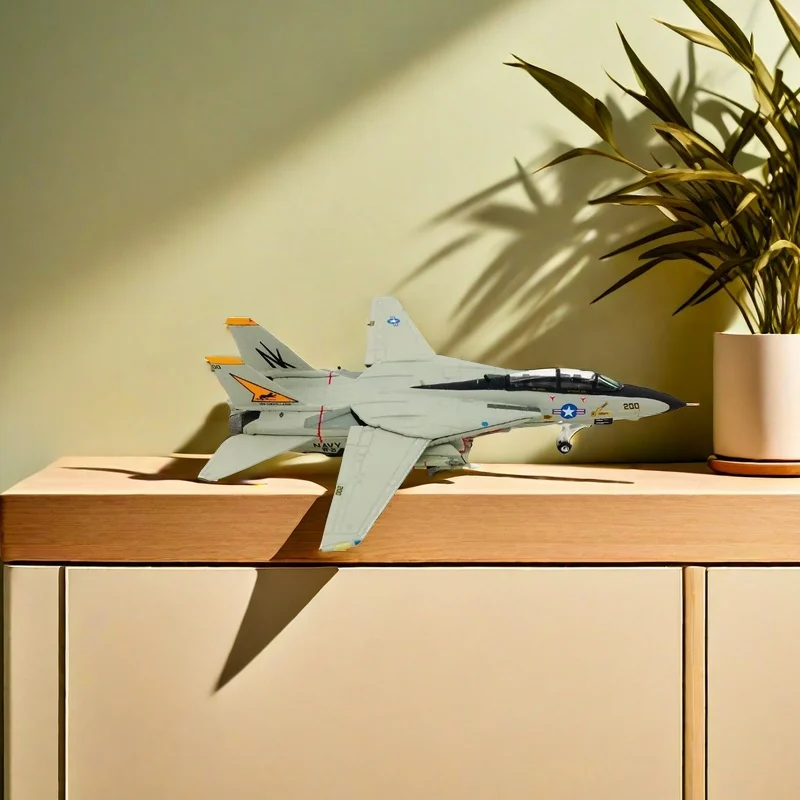 

2024 New Diecast 1:200 Scale HG6641 U.S Navy F-14A Tomcat Fighter Alloy Finished Simulation Model Souvenir Gifts for Adult Boy