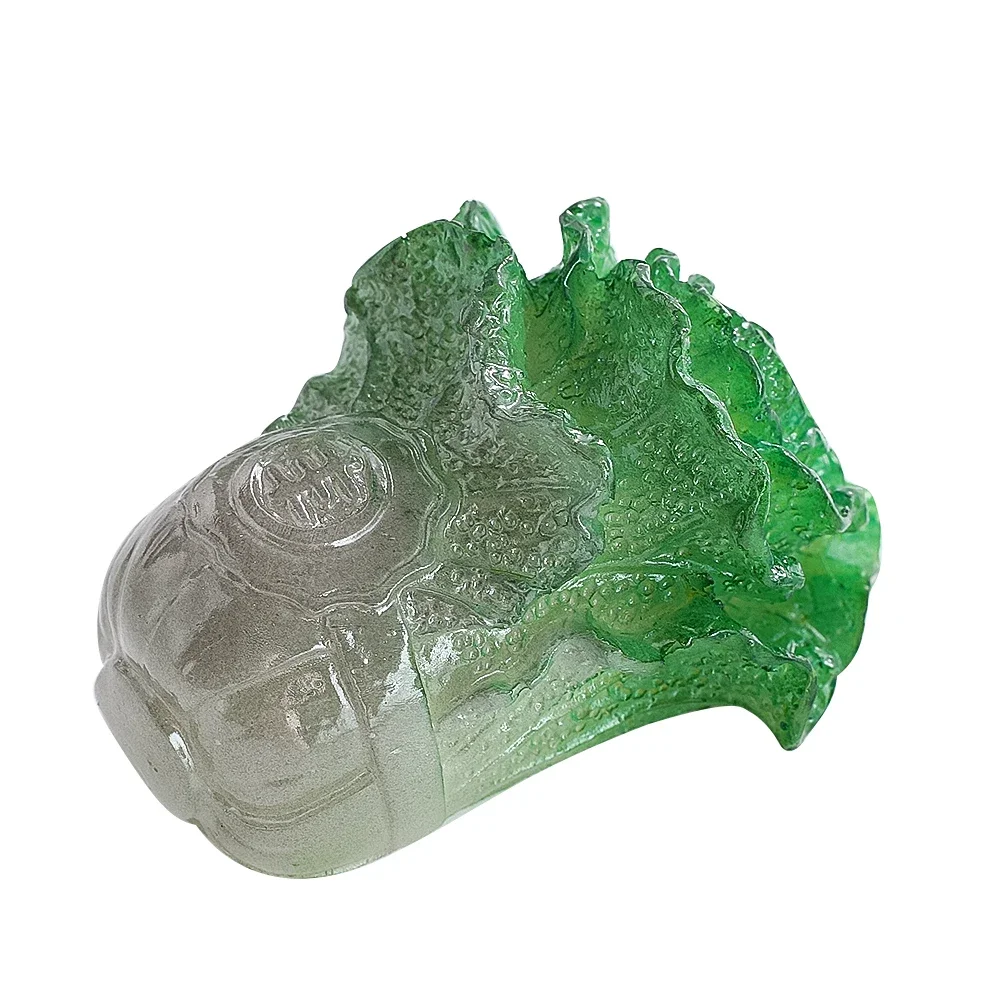 Color Changing Tea Pet Resin Cabbage Chinese Kung Fu Tea Ornament Lucky Figurine Tea Table Decoration Teaware Souvenirs Gift