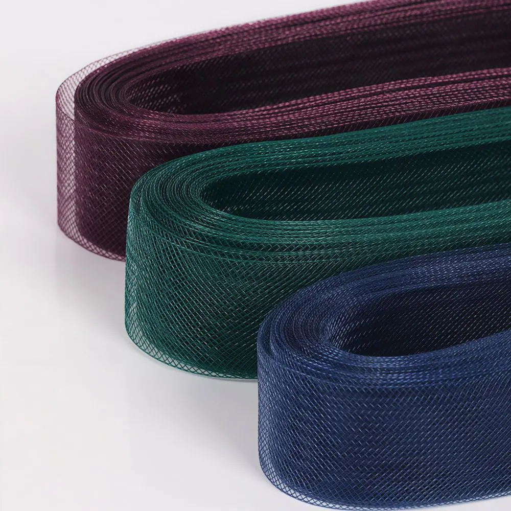 Cinta de malla elástica de poliéster, material para manualidades, ideal para la confección de vestidos de novia, trajes de baile y adornos para el cabello.