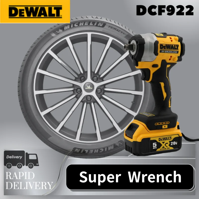 Dewalt DCF922 Brushless ประแจผลกระทบ 205N.M แรงบิด 20V แบตเตอรี่ลิเธียมชาร์จไร้สายไฟฟ้า Impact DRIVER เครื่องมือ