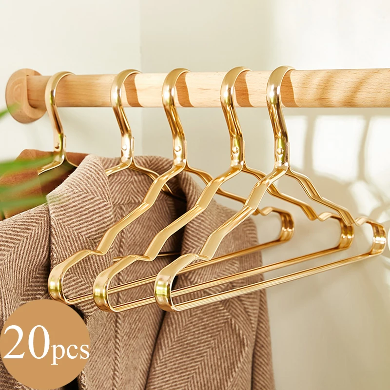 

15pcs Hangers for Clothes Anti-slip Seamless Drying Rack Aluminium Alloy Hangers Wardrobe Space Saver Clothing Organizer Rack