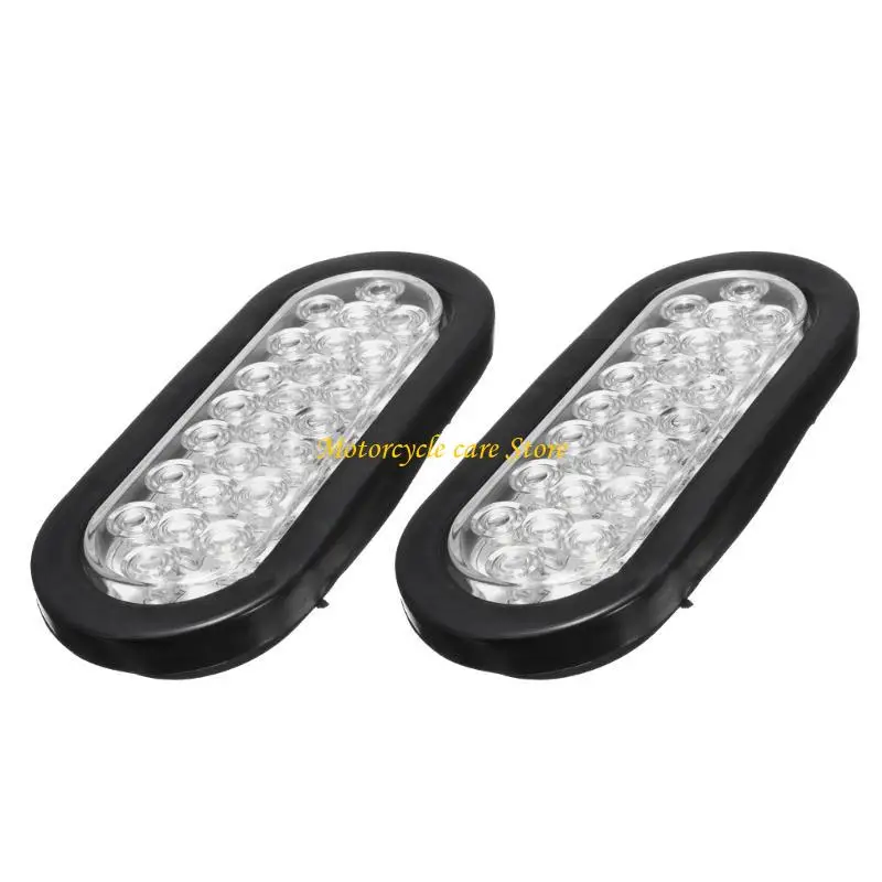 U75F Pack of 2 Tail Lights 24LED Recessed for Enhanced Safety on Trucks and Trailers