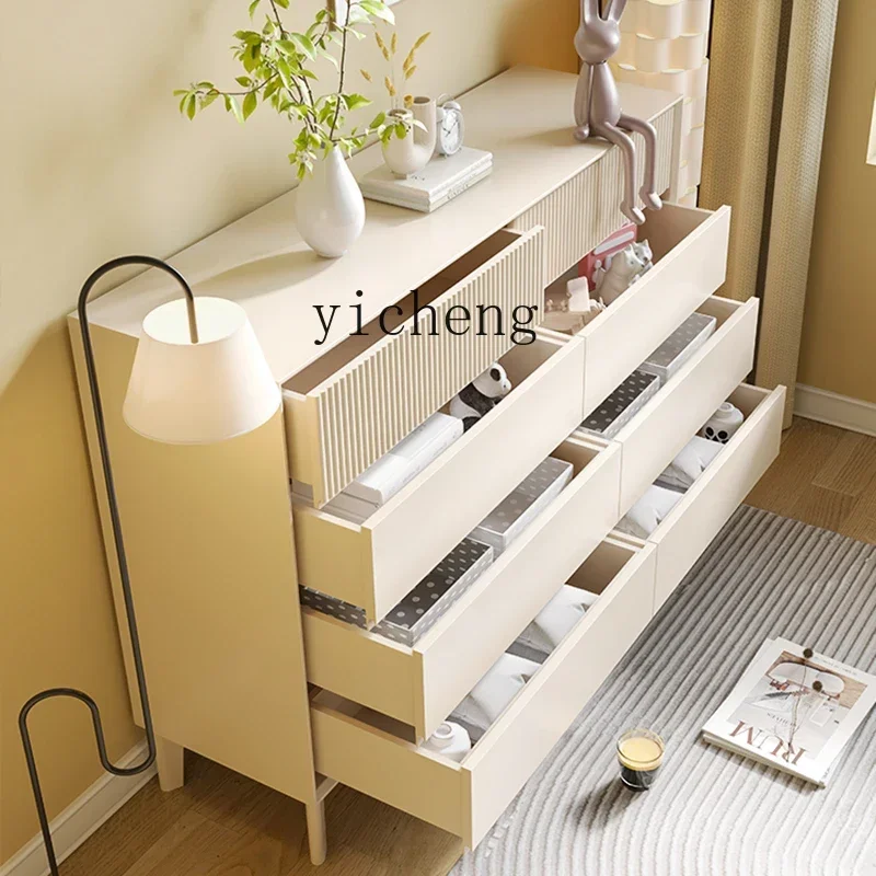 v5.29 cream wind bucket cabinet bedroom solid wood bucket cabinet storage cabinet