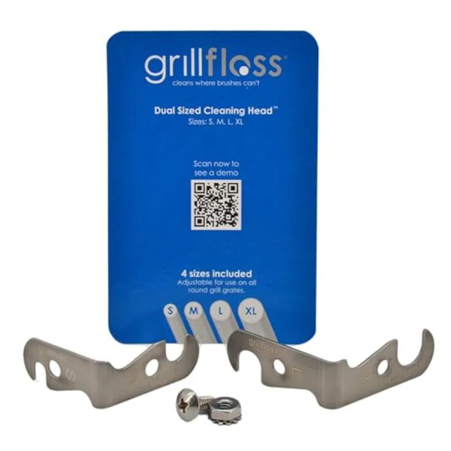 

Replacement Cleaning Heads Set for Round Grill Grates - All 4 Sizes Included to fit Any Size Round Grill Grate