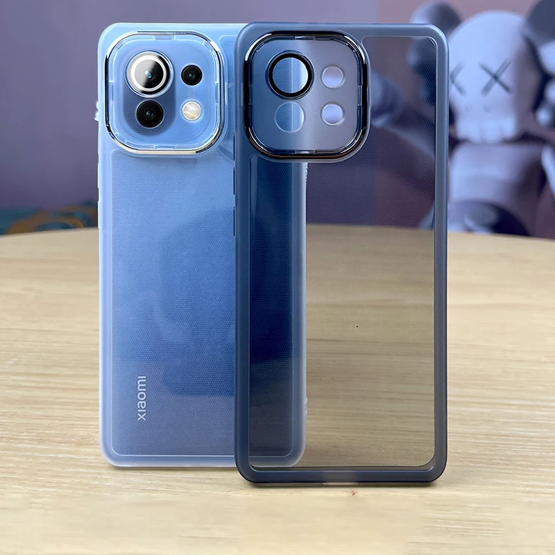 Xiaomi 11 lite 전화 케이스 Xiaomi11 lite 5G NE 케이스 Xiaomi Mi 11 lite 럭셔리 소프트 범퍼 클리어 백 커버