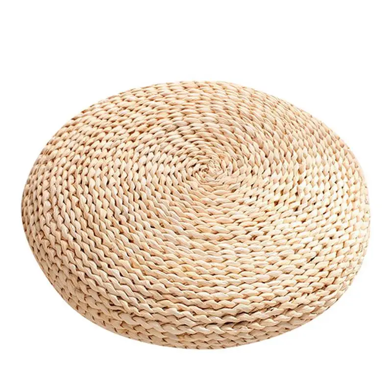 45X45CM /40X40CM /30X30CM Straw Zafu Yoga Meditation Cushion Japanese Style Tatami Cushion Meditating Mat Filled W/Silk Wadding