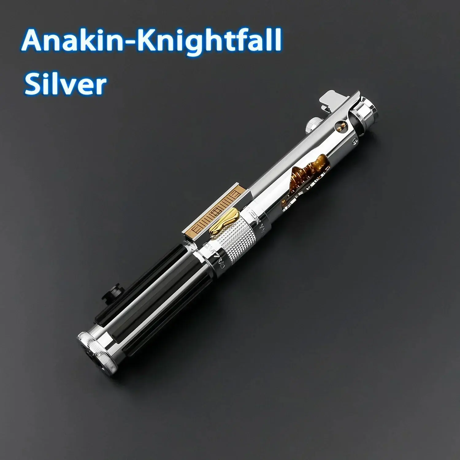 TXQSABER Anakin Skywalker EP2/EP3 Replica Zwaardgriff Geen mes Metalen lege handgreep wordt geleverd met Core Smooth Swing FOC Bluetooth Jedi