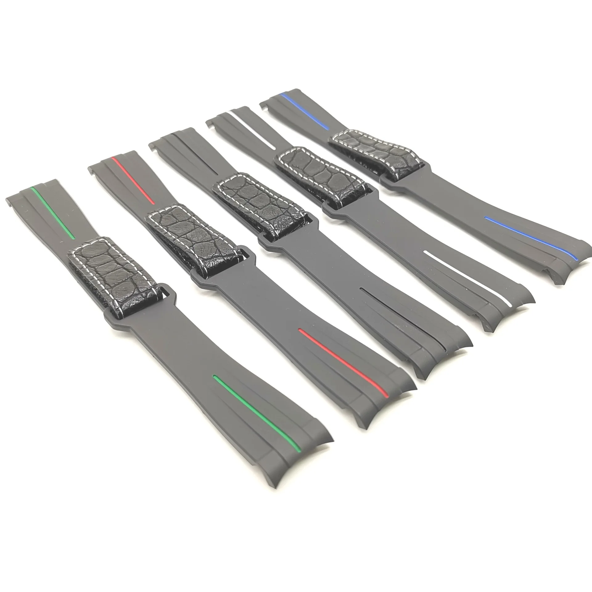 Pulseira de relógio de borracha 20mm para rolex gmt submariner daytona pulseira de silicone à prova dwaterproof água feminino masculino acessórios de relógio