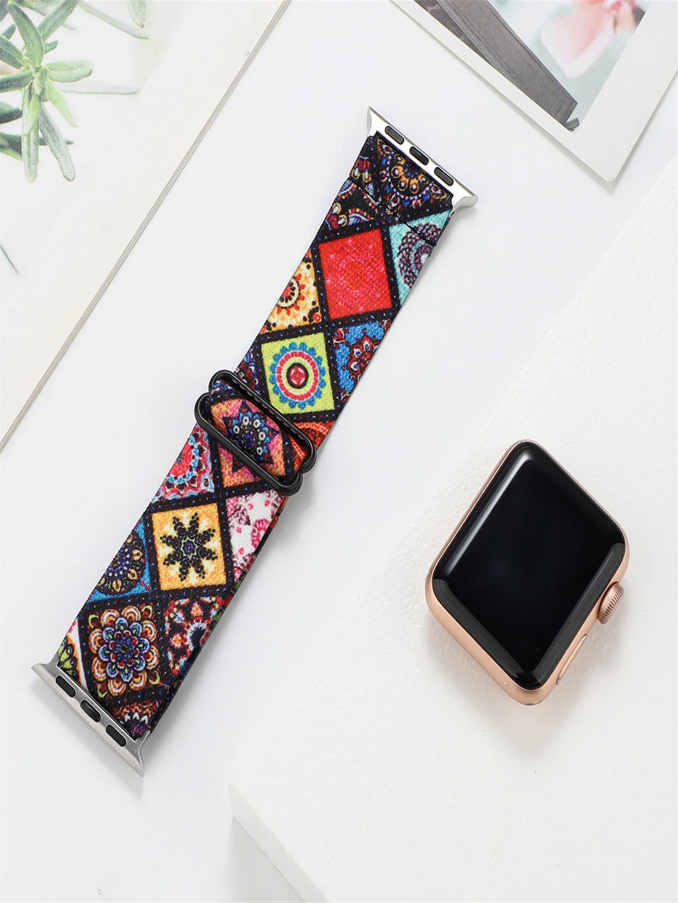 1pc Ethnic Nylon Leisure Sports Apple Watch Band 42/44/45/49mm 38/40/41mm For Apple Watch Series Ultra Se 8/7/6/5/4/3/2/1