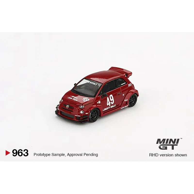 MINIGT-LBWK LB-WORKS、abas works、abarthダイキャストモデル、コレクションおもちゃ、1:64、963