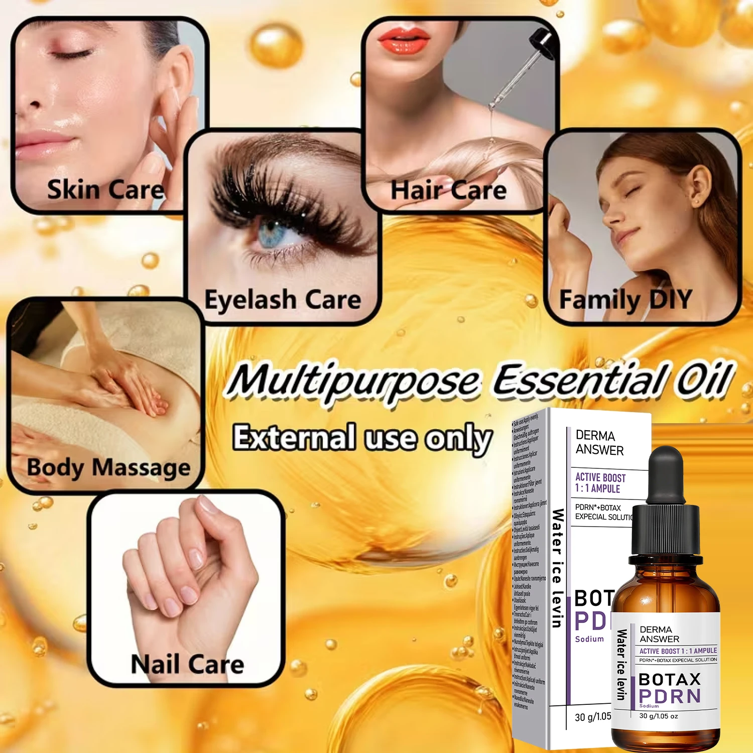 Hyaluronic Acid & Niacinamide & Vitamin C Face Oil Moisturizing Brightening Nourishing Facial Oil for All Skin Types view 6