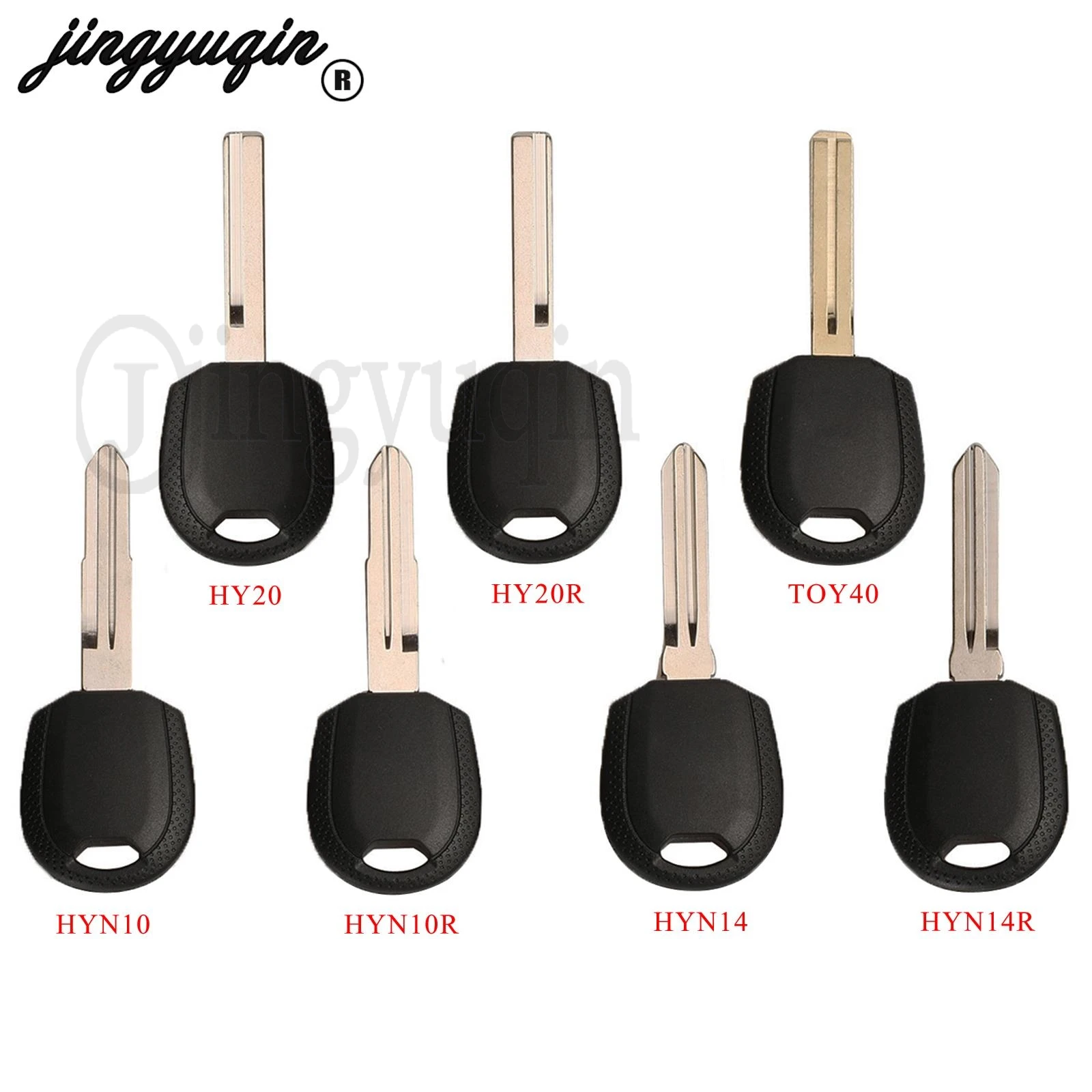 Jingyuqin Transponder Remote Car Key Shell Case For Hyundai Accent IX35 I30 Sonata NF Tucson Elantra Verna Kia Replacement