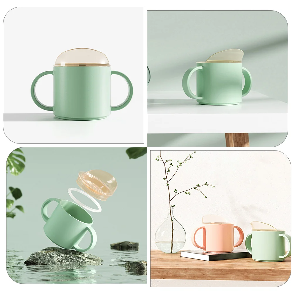 

2pcs Anti-Fall Water For Toddlers Baby Training Spill-Proof Silicone Sippy Cup Kids Drinking Cup Comfortable Handle