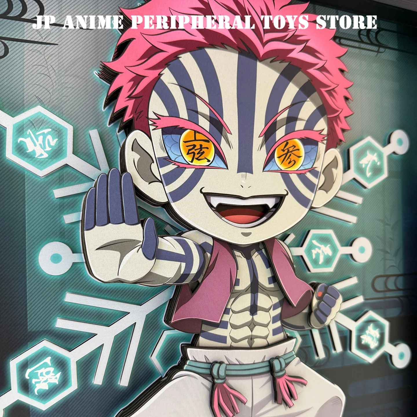 Peinture artistique 3D Demon Slayer faite à la main, jolie figurine Kamado Tanjirou, collection d'images, ornements de bureau, cadeau de Collection pour fans