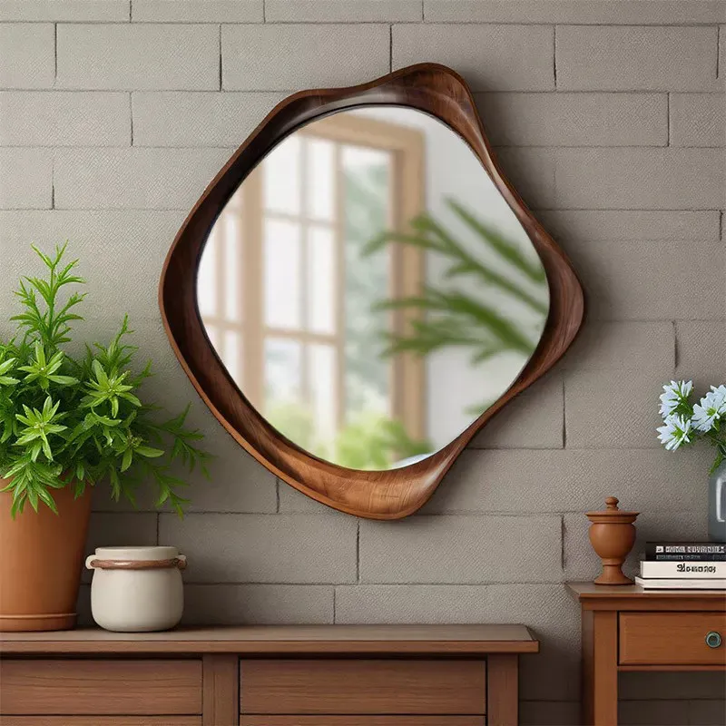 Korean Style Nordic Mirror Aesthetic Girls Modern Makeup Vanity Mirror Irregular Decoration Table Espelhos Home Decorations