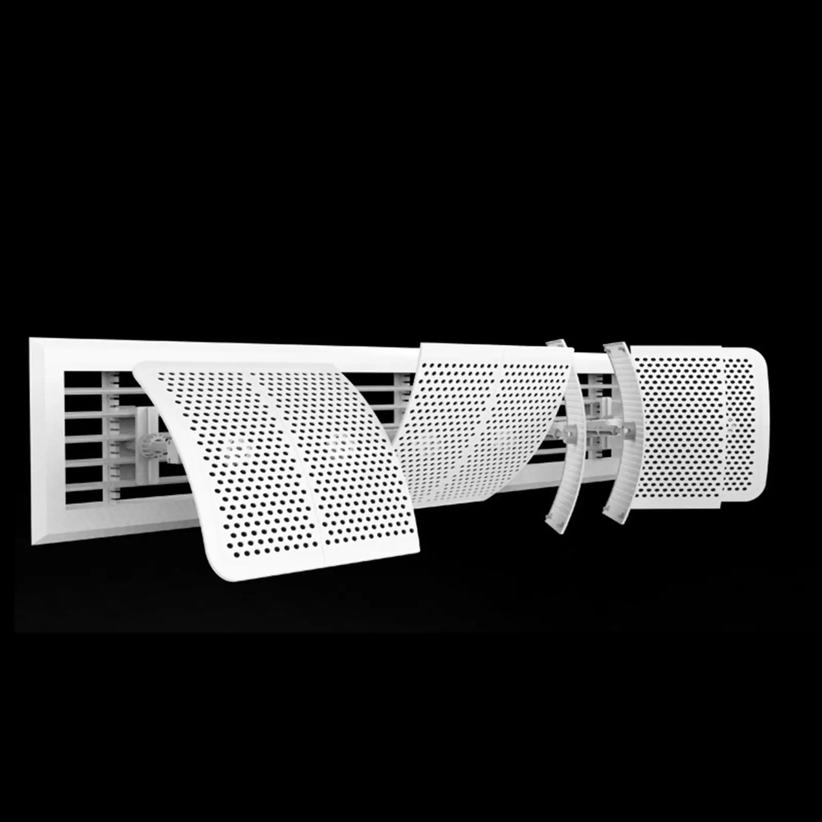 Retractable Air Conditioner Windshield Deflector 90cm for Central AC Vent Adjustable Angle Plastic Air Baffle