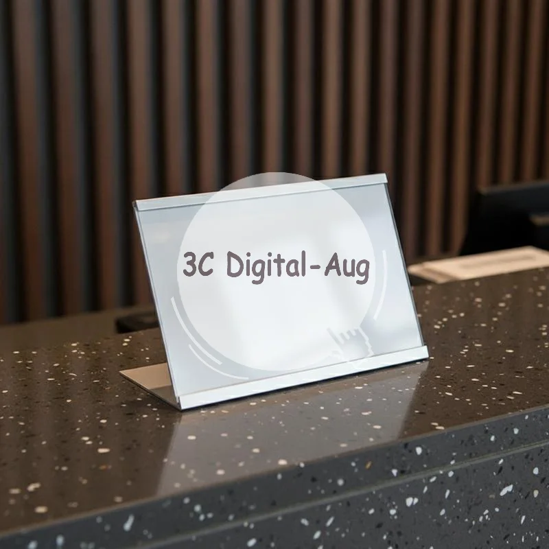 Easy Label Replace L-Shape Aluminum Sign Holder Per Lot Mini Table Stand for Snack Shop Price Tag Display