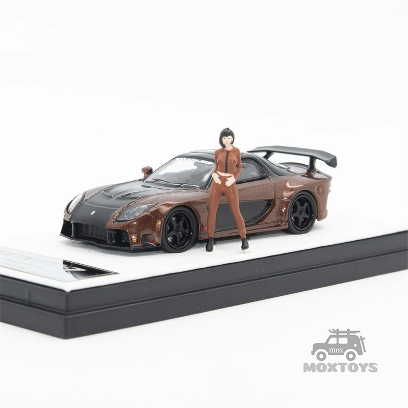 Mini Station 1:64 RX7 Veilside Metallic Brown/Black limited499 Diecast Model Car