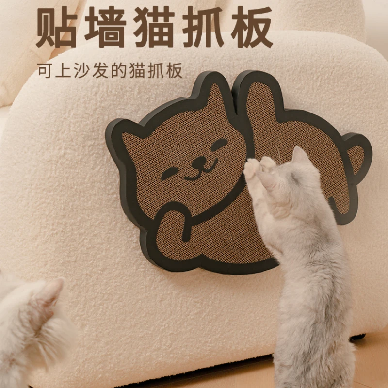 

Cat scratch board vertical wear-resistant non-dander cat toy Japanese hanging wall cat paw board