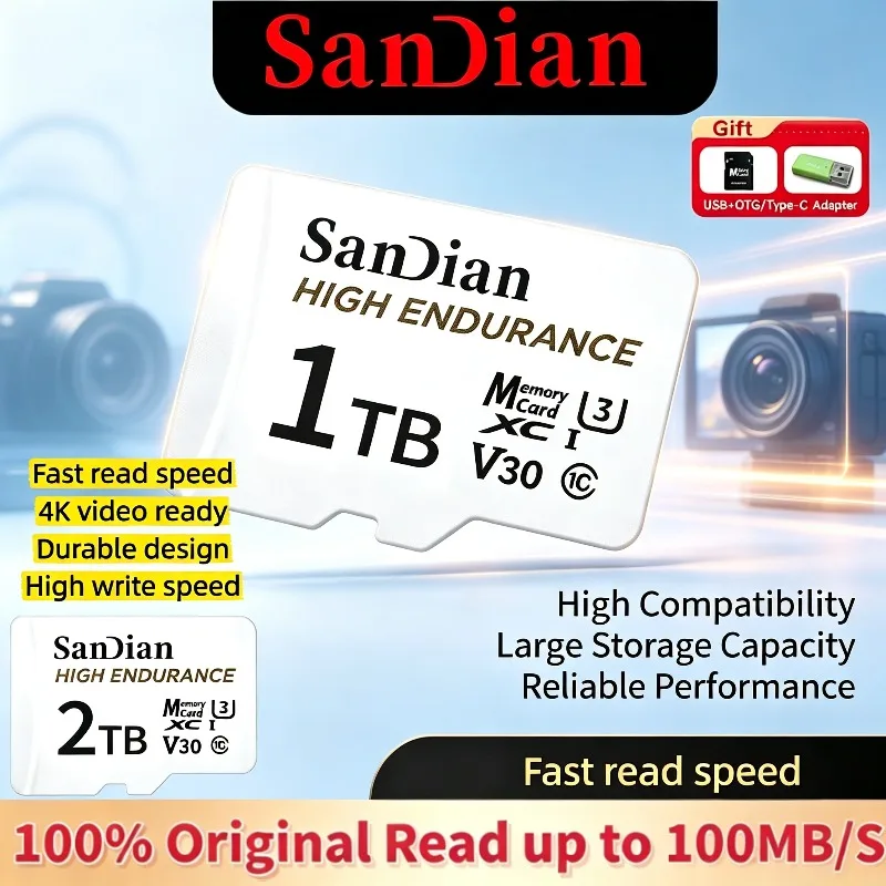 High Endurance 128GB 256GB Micro TF SD Card V30 U3 C10 Protable For Dash Camera Car Recorder Security Camera