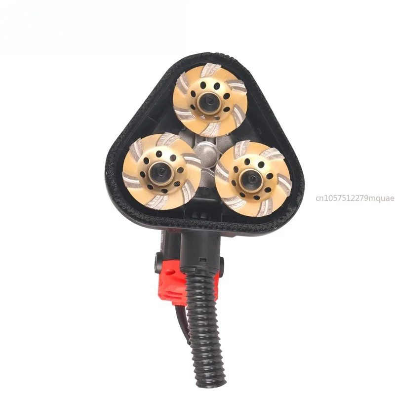 Three-head Dust-free Grinder Triangular Floor Grinder Edging Concrete Wall Floor Renovation