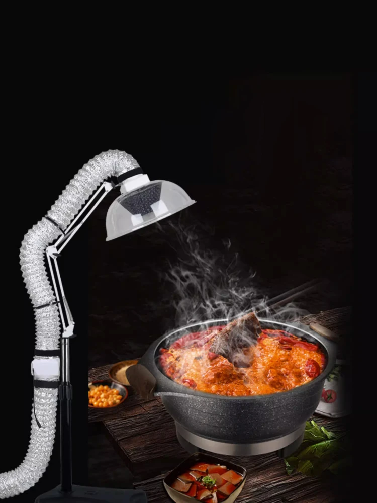 Household Smoke Exhaust Machine Barbecue Hood Kitchen Exhaust Smoke Machine Hot Pot Air Cappa Aspiratirce Extractor