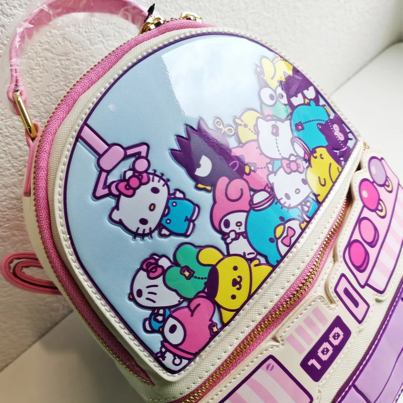 Nowy rodzinny plecak Sanrio Loungefly Hello Kitty Bag Elementary Children Shoolbag Plecak damski Torba na co dzień Prezenty świąteczne