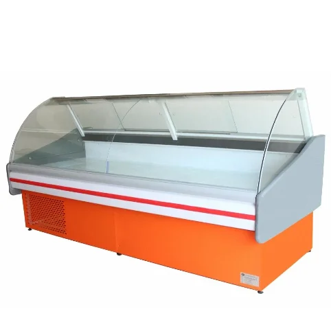 Expositor de alimentos refrigerado, frigorífico, mostrador, caja de carne Deli