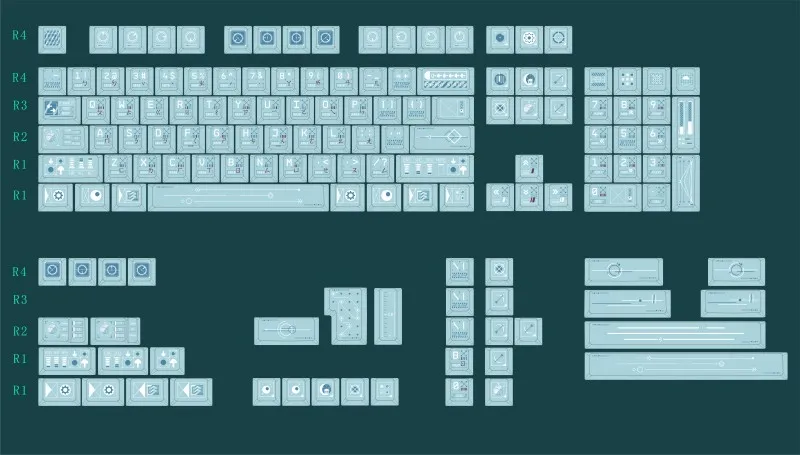 142 tasti/set Starfield Tema Copritasti PBT Dye Subbed Copritasti Cherry Profilo Anime Gaming Keycap Per 61 64 68 87 96 104