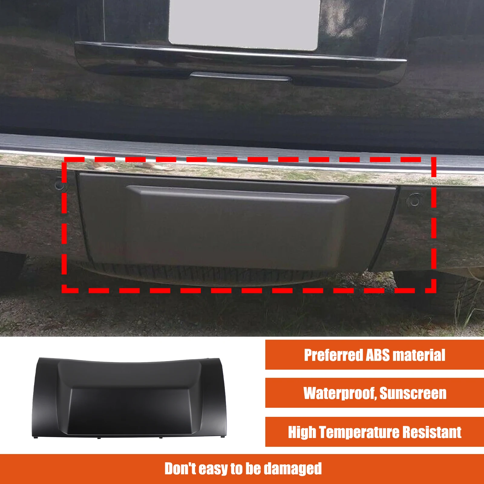 

ABS Rear Bumper Trailer Hitch Cover Trim Trailer cover plate For 2007-2014 Cadillac Escalade OE：20777999 Car Accessories