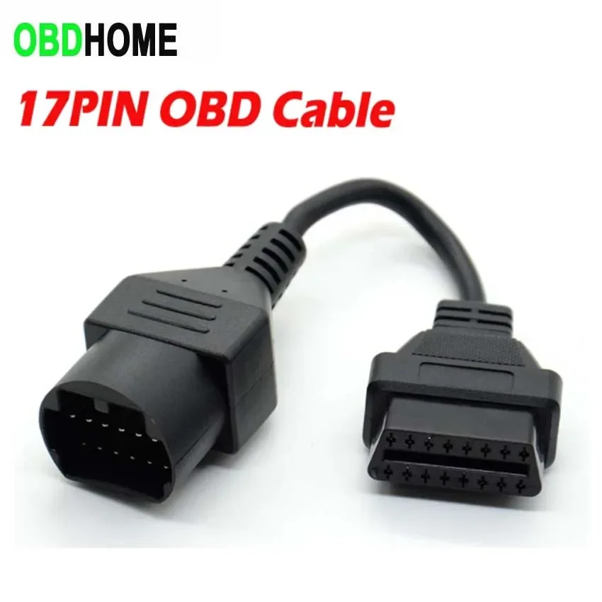 17Pin OBD Adapter Cable for Mazda 17 Pin OBD2 OBD II To 16 Pin Connector Male Cord Car Diagnostic Tools Scanner Extension Cable