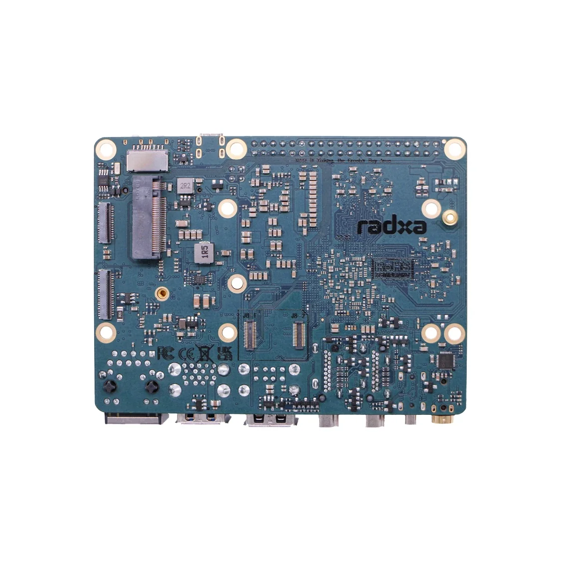ViVaSRadxa Rock 5b Blue Rk3588 8-core Cpu Sbc, With 8k Output, And .2 Connector With Pcie 3.0, Single Board Coputer