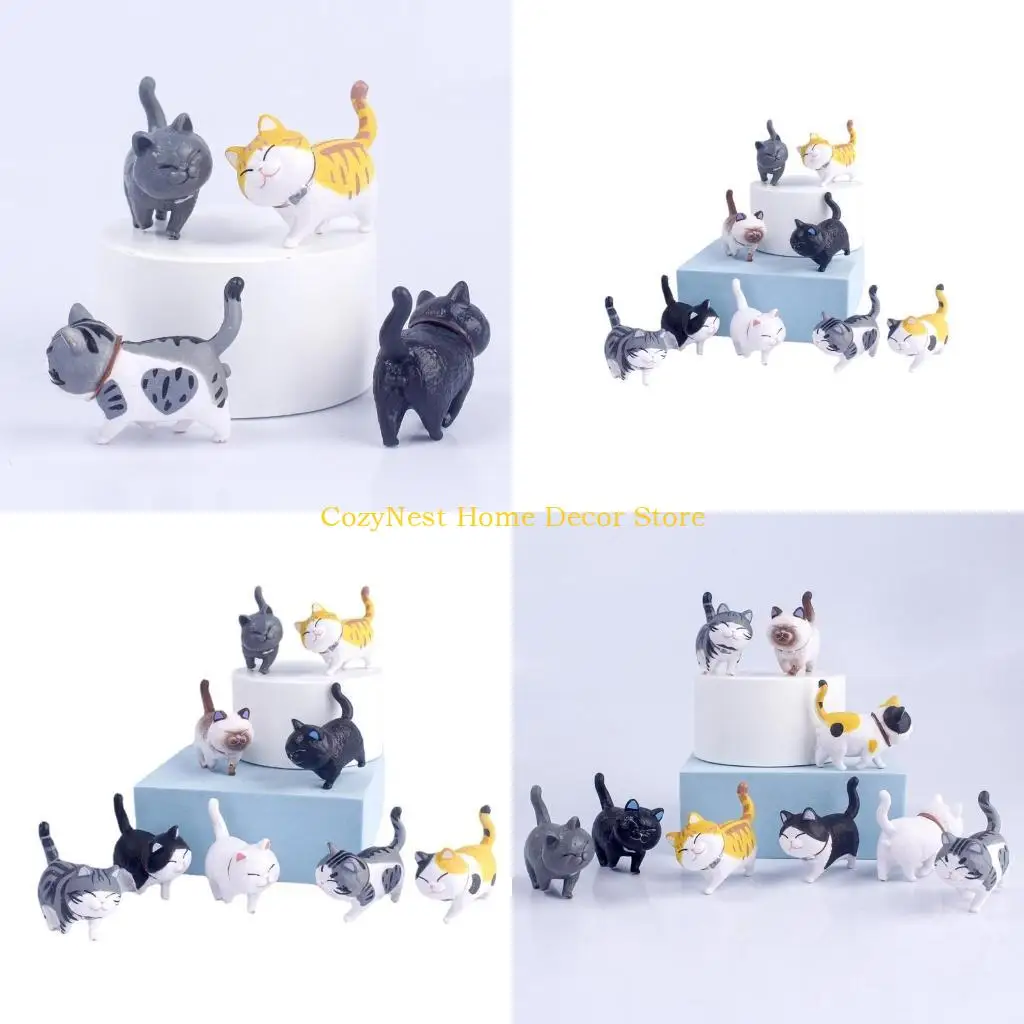 92MF Mini PVC Animal Miniatures Doll Figurines Toy Micro Landscape Ornaments Garden Statue Home Decorations Crafts