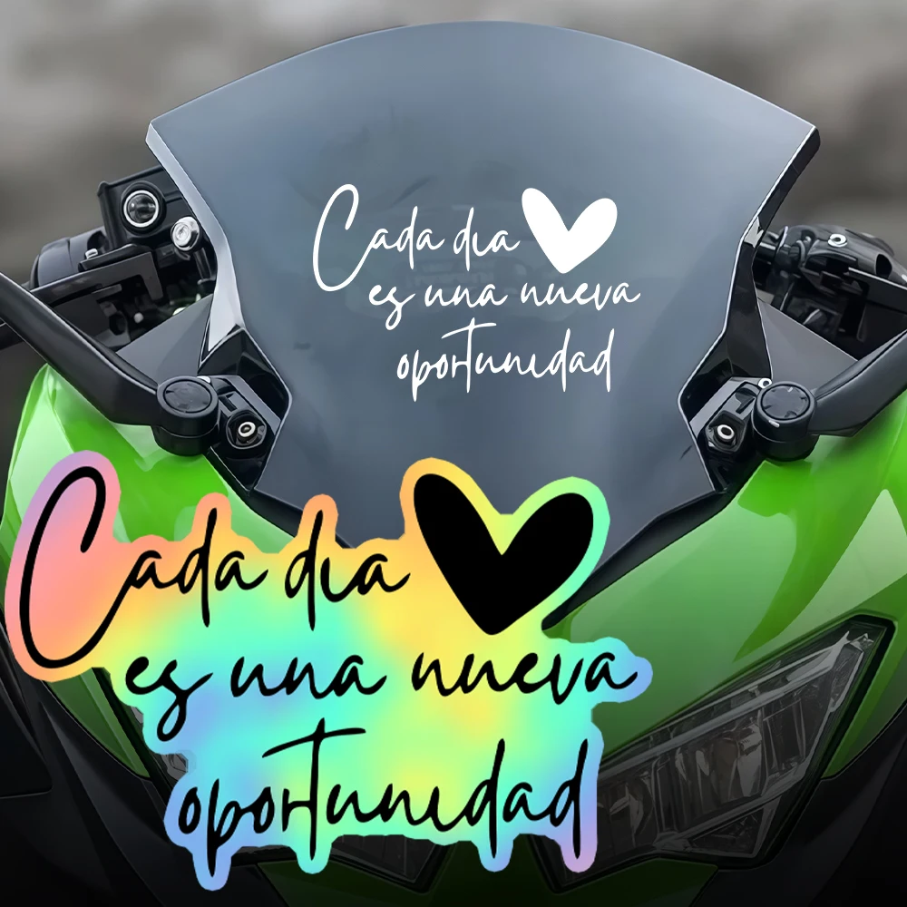 

Наклейка на мотоцикл «Наслаждайся жизнью каждый день» для обтекателя, топливного бака, окна автомобиля, виниловая, мотивационная, испанская, 1 шт.