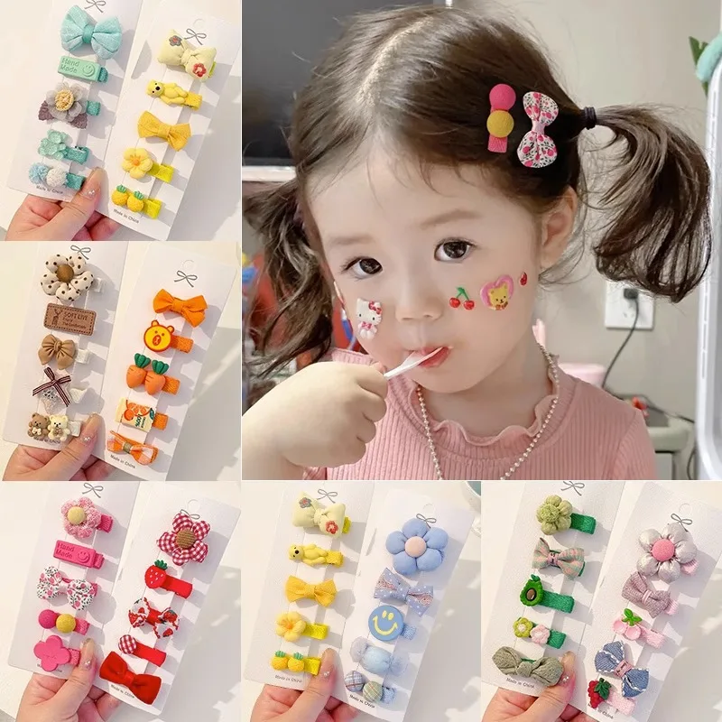 New Children's Baby Hairpin Cute Super Cute Baby Hair Clip Girl Baby All-inclusive Cloth Hairpin.